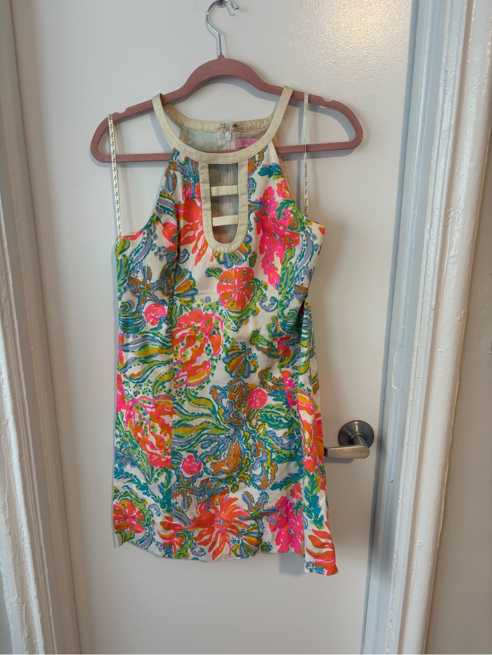 Lilly Pulitzer Halter Mini Dress - Pink, Green & Blue